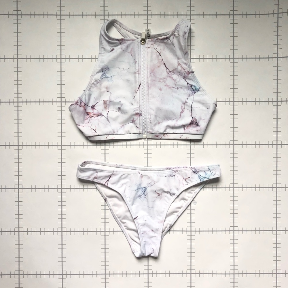 NWOT Forever 21 Marble Bikini Set
